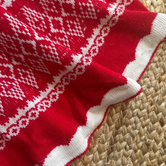 Xhilaration Christmas Red and White Patterned Sweater Dress - Picture 7 of 7